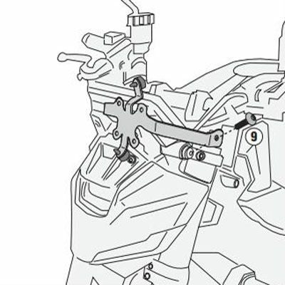 GIVI / ジビ A2169A スクリーン取付キット YAMAHA MT-09 (24-26年モデル) | A2169A