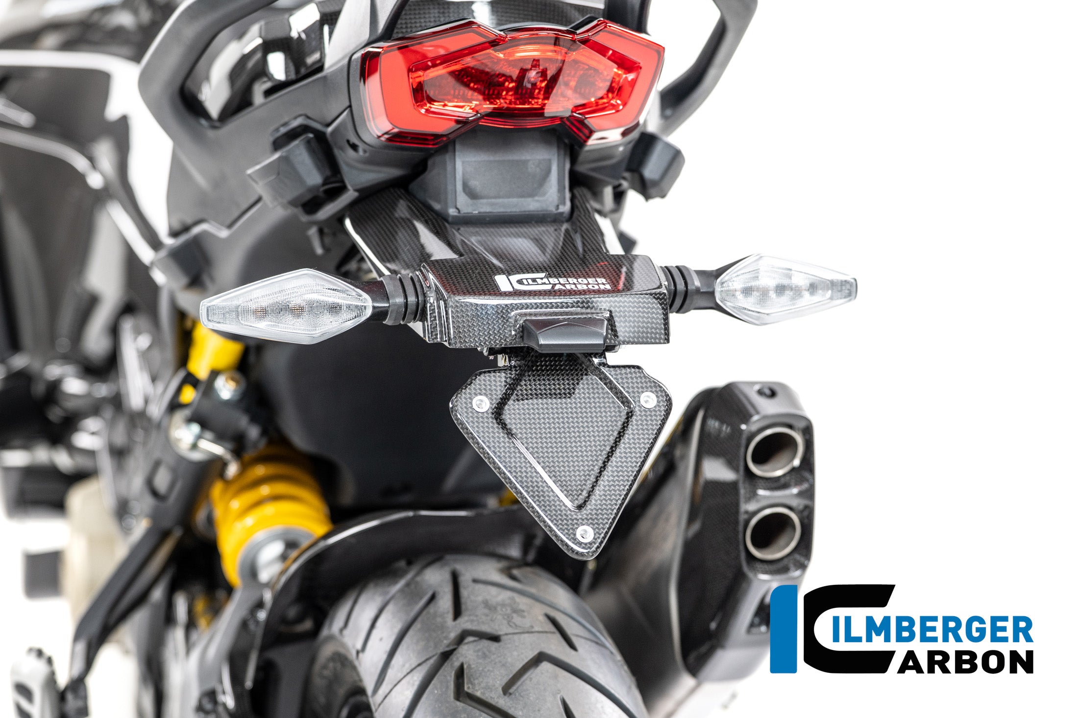 Ilmberger Carbon / イルムバーガー 2025年式 Multistrada V4 用 マット仕上げのナンバープレートホルダー | CG.NHO.001.MTS25