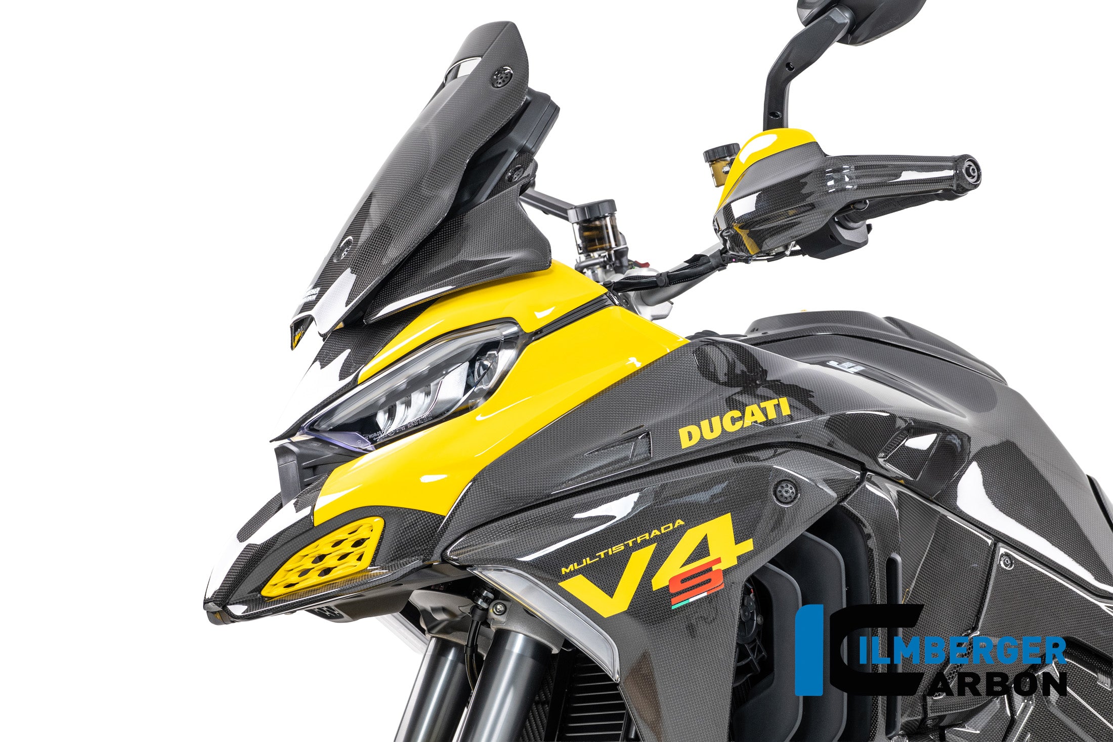 Ilmberger Carbon / イルムバーガー 左側フロントフォーク カーボン グロス仕上げ Ducati Multistrada V4 2025 | CG.SCL.020.MTS25
