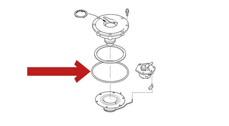 Hornig / ホーニグ ピン O-ring for fuel filler cap for BMW R1100RS R1150RS | 07119900019