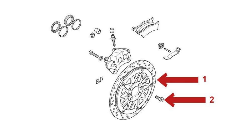 Hornig / ホーニグ ピン Rear brake disc black for BMW R850C R1200C | 2331745