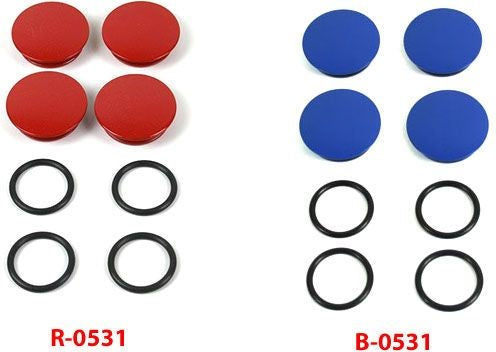 Hornig Frame Covers - Engine Mounting red (4 pieces) | R-0531