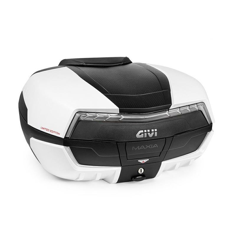 GIVI / ジビ V58 Maxia (マキシア) 5 Monokey トップケース Limit. Edition クリアリフレクター パールホワイトペイントカバー | V58WLTD
