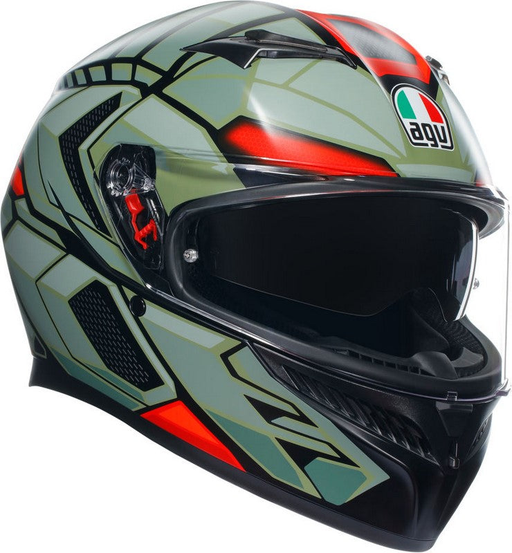 AGV / エージーブ K3 E2206 MPLK DECEPT MATT BLACK/GREEN/RED | 2118381001010011