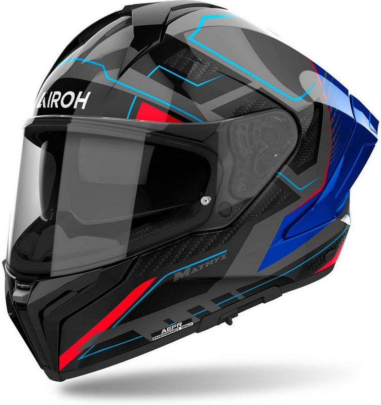AIROH ヘルメット マトリックス ロケット、ブルー | MXRK18