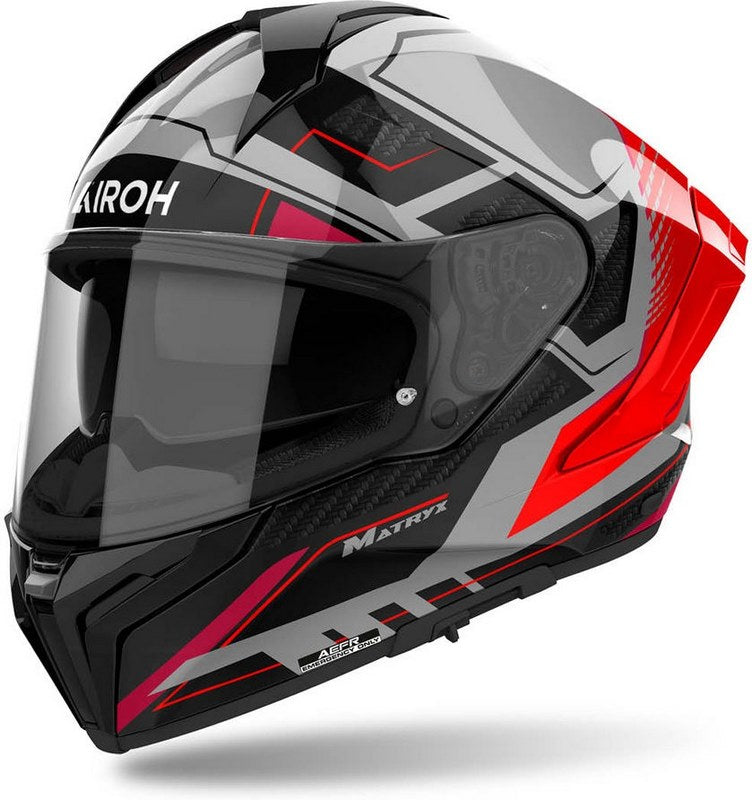 AIROH ヘルメット マトリックス ロケット、レッド | MXRK55