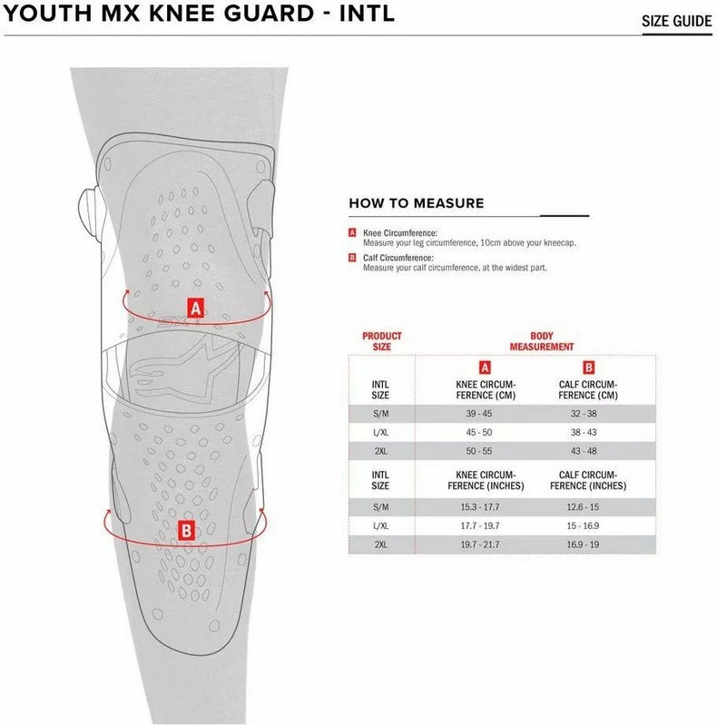 Alpinestars / アルパインスターズ ユース用 SX-1 ニープロテクター ブラック レッド | 6546319-13