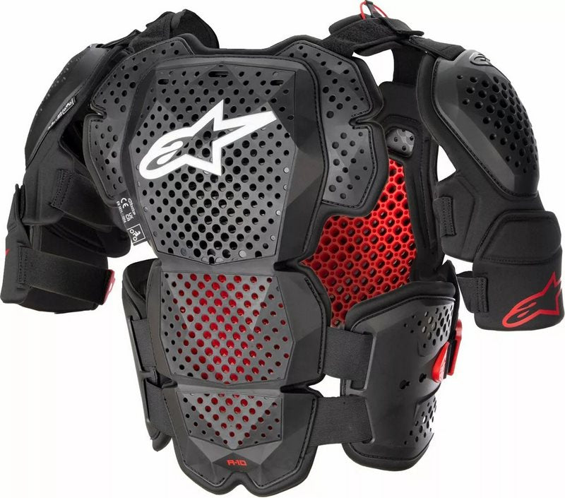 Alpinestars / アルパインスターズ A-10 v2 フルチェストガード ブラック レッド | 6700523-1431
