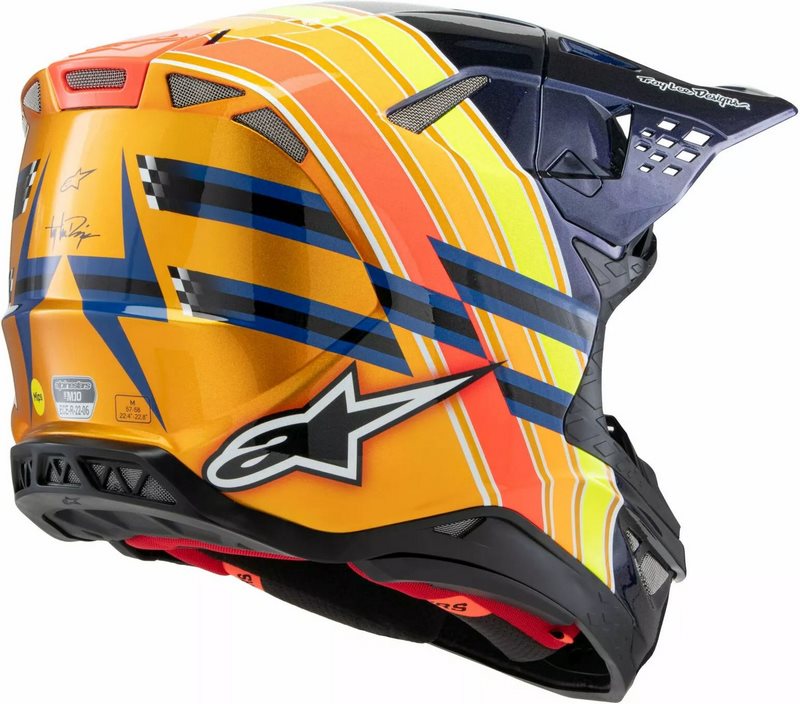 Alpinestars / アルパインスターズ S-M10 TLD 25 ヘルメット ブルー オレンジ イエロー | 8300325-7156