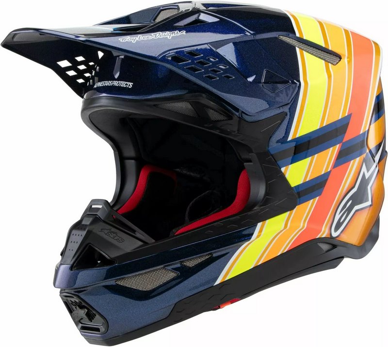 Alpinestars / アルパインスターズ S-M10 TLD 25 ヘルメット ブルー オレンジ イエロー | 8300325-7156