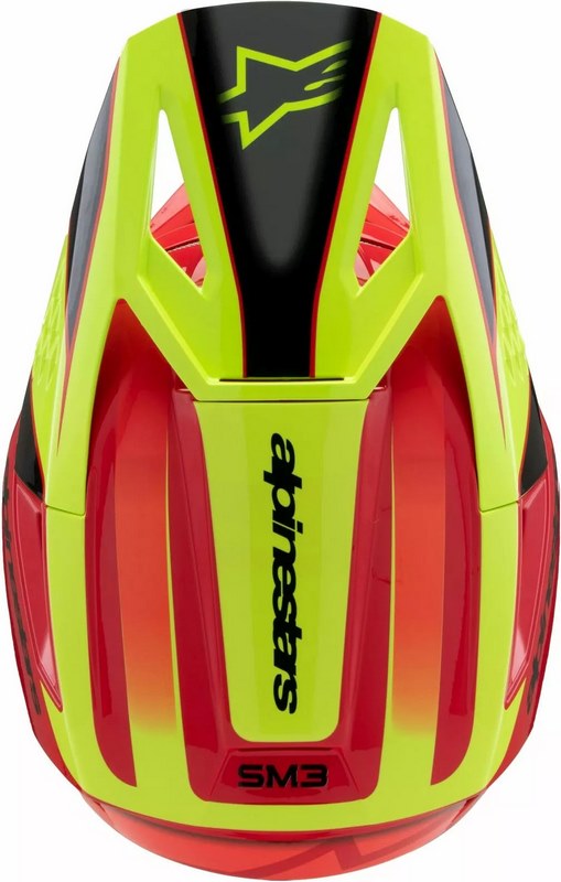 Alpinestars / アルパインスターズ ユース用 S-M3 Fray ヘルメット レッド イエロー ブラック | 8301725-3051