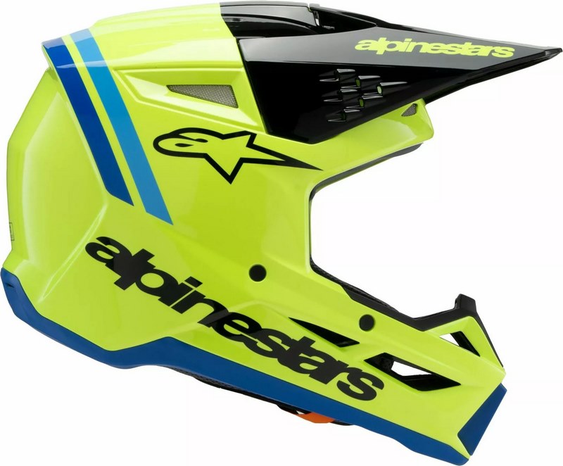 Alpinestars / アルパインスターズ ユース用 S-M3 Radium ヘルメット イエロー ブラック ブルー | 8301925-5017