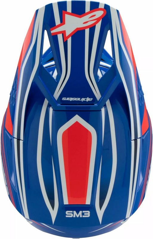 Alpinestars / アルパインスターズ ユース用 S-M3 Wurx ヘルメット ブルー レッド ホワイト ブラック | 8302125-7312