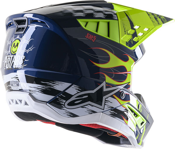 Alpinestars / アルパインスターズ オフロード ネイビー/イエロー Supertech M5 ヘルメット | 8307023-7455