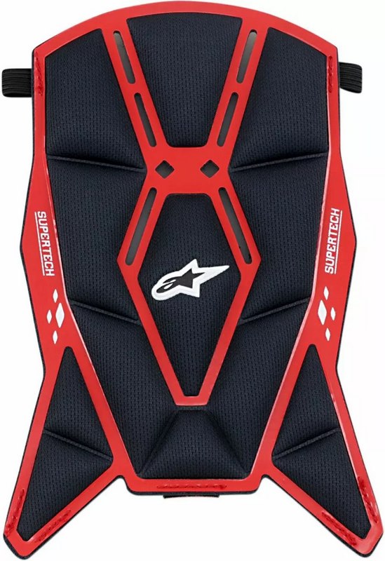 Alpinestars / アルパインスターズ Supertech M10/M8 ヘルメット Top Pad ブラック レッド | 8982219-10
