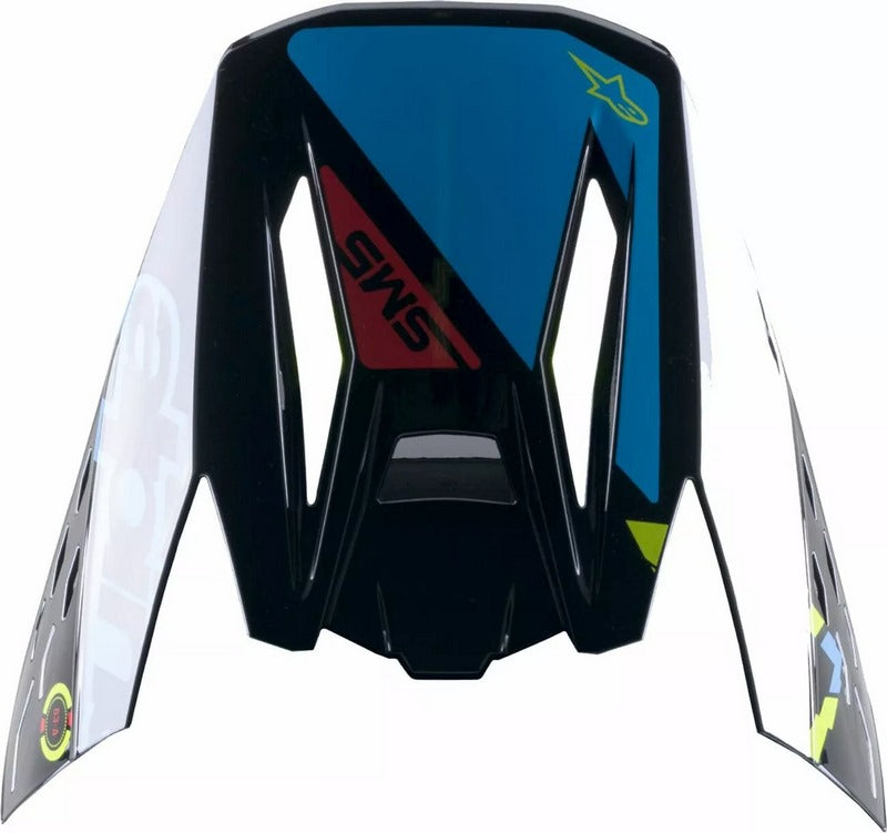 Alpinestars / アルパインスターズ SM5 ヘルメットバイザー ブラック ブルー イエロー Fluo ワンサイズ | 8986022-1757