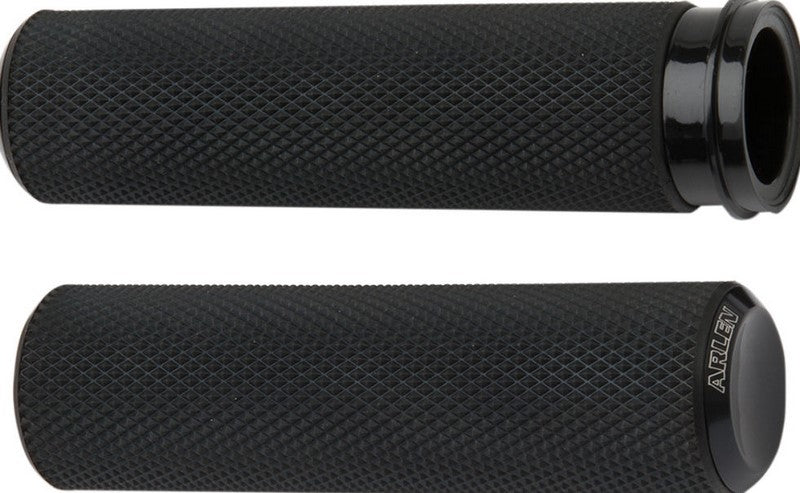 ARLEN NESS / アレンネス グリップ KNURLED FUSION スロットル BY CABLE ブラック | 07-325