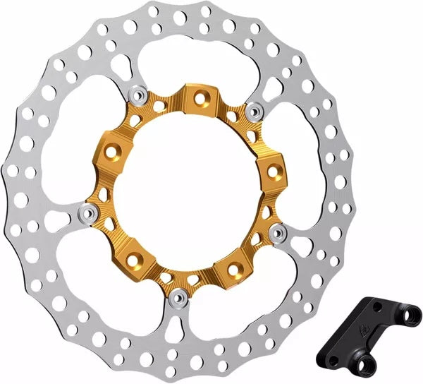 Arlen Ness / アレンネス Big Brake 14 フルフローティングブレーキローターキット ゴールド | 300-006