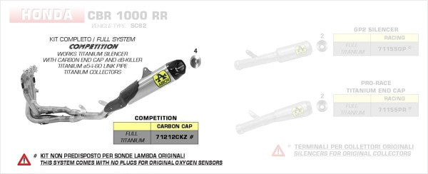 Arrow Street Competitionフルタイタンフルシステム、エンドキャップカーボン、DBキラーが含まれています | 71212CKZ