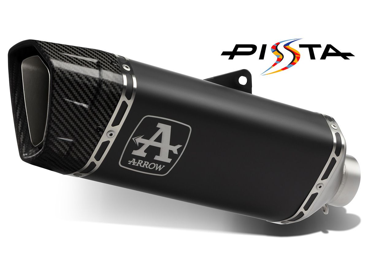 Arrow Pista Black Titanium Exhaust Slip-On Approved | 71508PTN