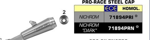 ARROW / アロー YAMAHA YZF-R3 2019 eマーク認証 PRO-RACE ニクロム DARK サイレンサー ウェルデッドリンクパイプ付 オリジナル / Arrowコレクター用 | 71894PRN