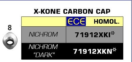 Arrow Street X-Kone Dark Silencer、Endcap Carbon、ECEホモログ化、DBキラーが含まれています | 71912XKN