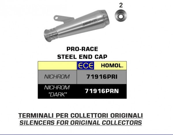 Arrow Street Pro-Race Nichrom Dark Silencer、ECE同化 | 71916PRNR