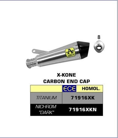 Arrow Street X-KONE Dark Silencer、ECEホモログ | 71916XKNR