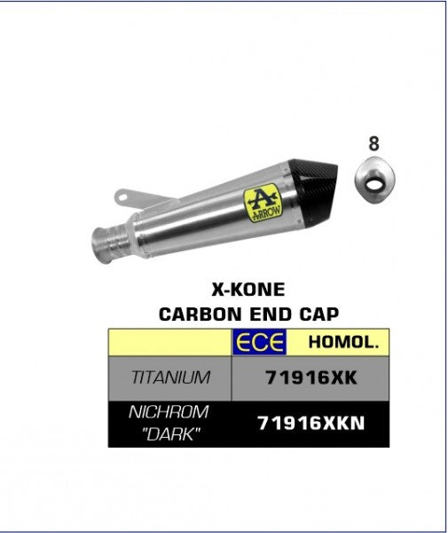 Arrow Street X-KONEチタンサイレンサー、ECE同化 | 71916XKR