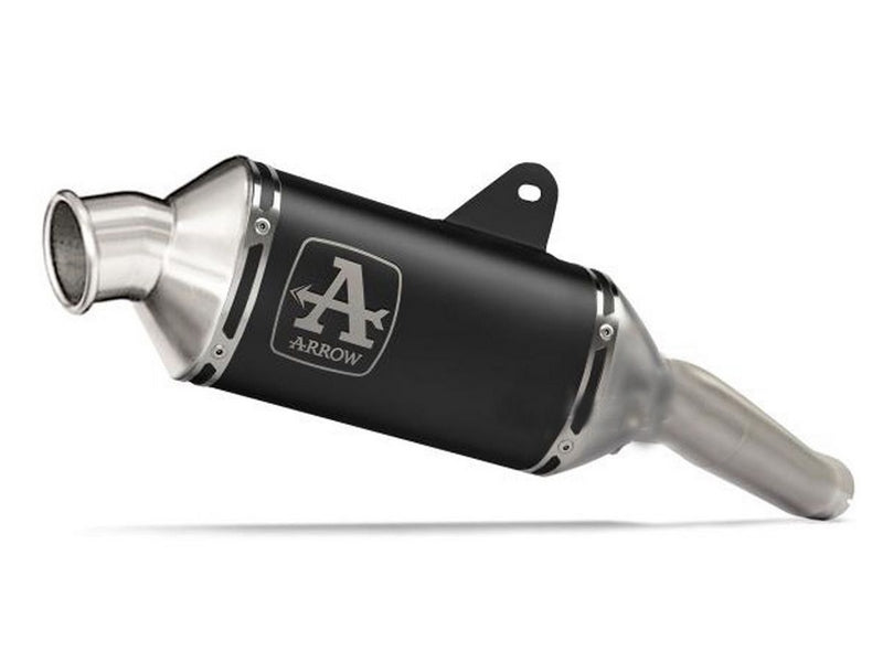 Arrow Exhaust Indy Race Slip-On Dark Aluminum Approved | 72640AON