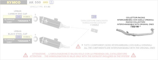 アローストリートレーシングコレクターは、オリジナルのコレクターと交換可能です | 73021MI