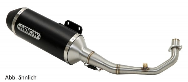 ARROW / アロー GILERA FUOCO 500 LIGHT eマーク認証 アルミニウムダーク RACE-TECH サイレンサー + スチール ブラックエンドキャップ アロー コレクター | 73503ANN