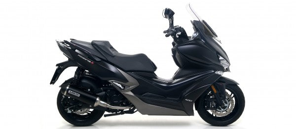 ARROW / アロー Kymco Xciting 400I S 2019- Eマーク Urban Dark アルミエキゾースト + Dark Inox エンドキャップ Arrowコレクター | 73517ANN