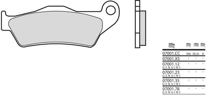 BREMBO / ブレンボ ブレーキパッド 07001CC カーボンセラミック | 07001CC
