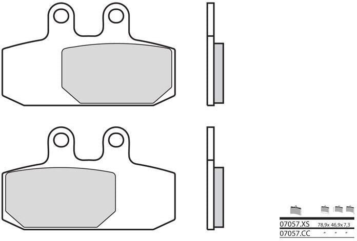BREMBO / ブレンボ ブレーキパッド 07057XS カーボンセラミック オーガニック | 07057XS