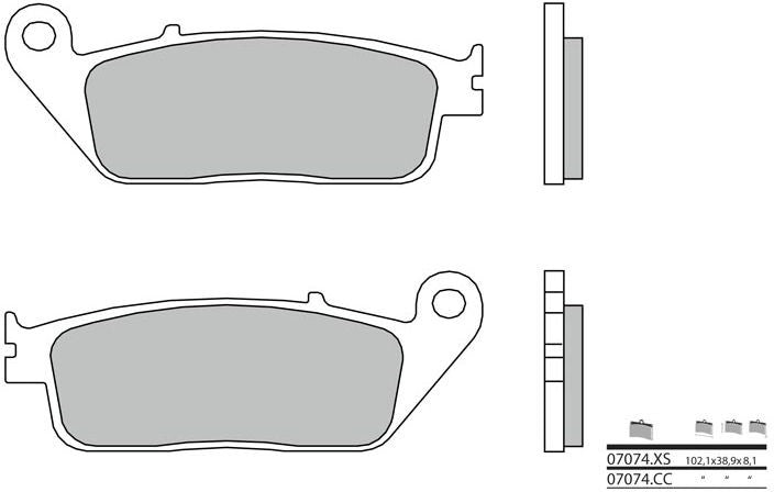 BREMBO / ブレンボ ブレーキパッド 07074XS カーボンセラミック オーガニック | 07074XS