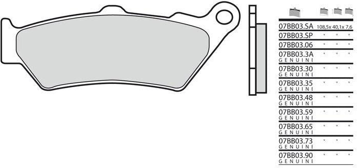 BREMBO / ブレンボ ブレーキパッド 07BB0306 オーガニック | 07BB0306