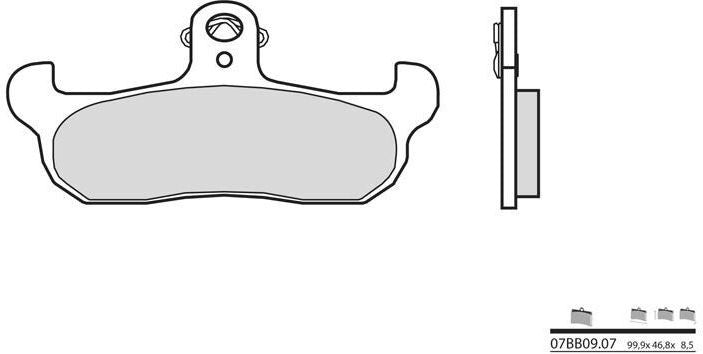 BREMBO / ブレンボ ブレーキパッド 07BB0907 オーガニック | 07BB0907
