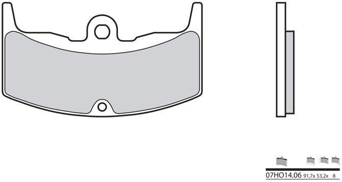 BREMBO / ブレンボ ブレーキパッド 07HO1406 オーガニック | 07HO1406