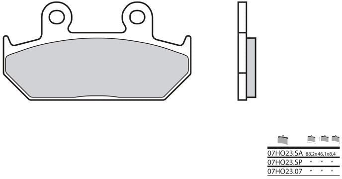 BREMBO / ブレンボ ブレーキパッド 07HO23SA シンタード・メタル | 07HO23SA