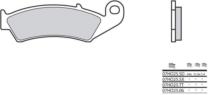 BREMBO / ブレンボ ブレーキパッド 07HO2506 オーガニック | 07HO2506