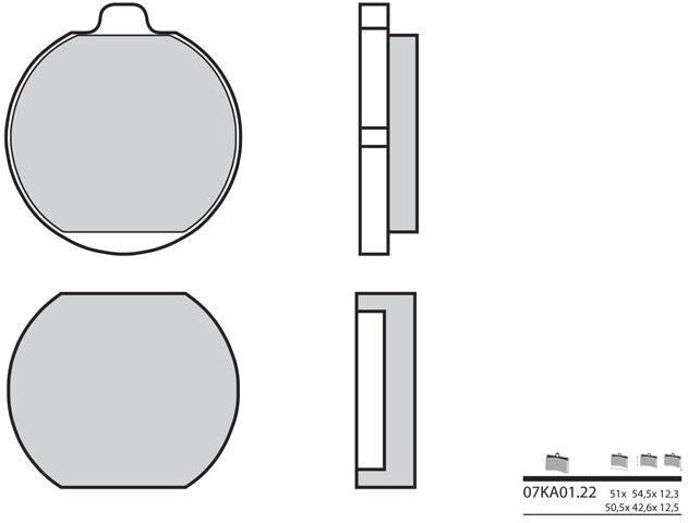 BREMBO / ブレンボ ブレーキパッド 07KA0122 オーガニック | 07KA0122