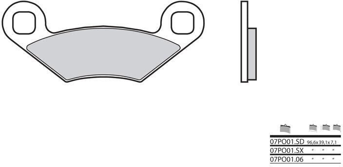 BREMBO / ブレンボ ブレーキパッド 07PO01SD シンタード・メタル | 07PO01SD