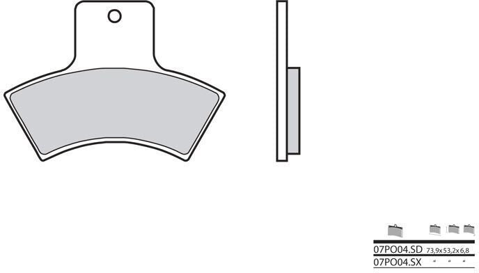 BREMBO / ブレンボ ブレーキパッド 07PO04SD シンタード・メタル | 07PO04SD