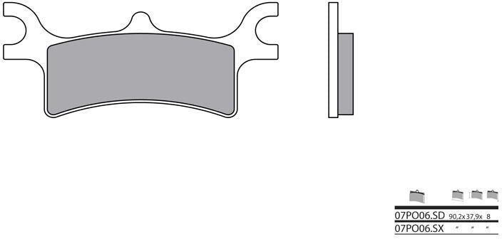 BREMBO / ブレンボ ブレーキパッド 07PO06SD シンタード・メタル | 07PO06SD