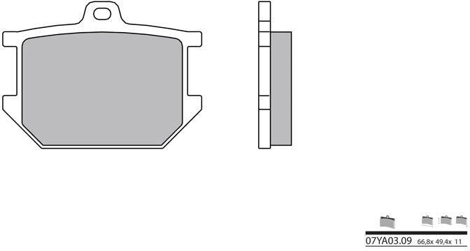 BREMBO / ブレンボ ブレーキパッド 07YA0309 オーガニック | 07YA0309
