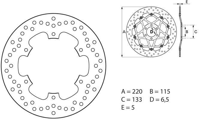 BREMBO / ブレンボ ORO (オーロ) ブレーキディスク ラウンドフィックス | 68B40756