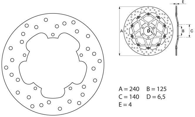 BREMBO / ブレンボ ORO (オーロ) ブレーキディスク ラウンドフィックス | 68B40776