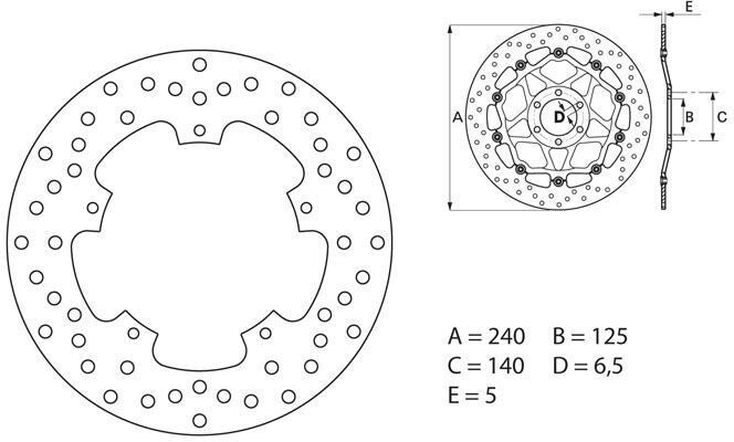 BREMBO / ブレンボ ORO (オーロ) ブレーキディスク ラウンドフィックス | 68B40777