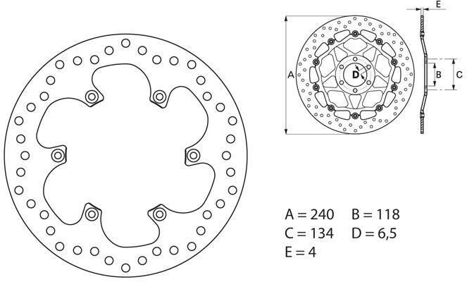 BREMBO / ブレンボ ORO (オーロ) ブレーキディスク ラウンドフィックス | 68B40784